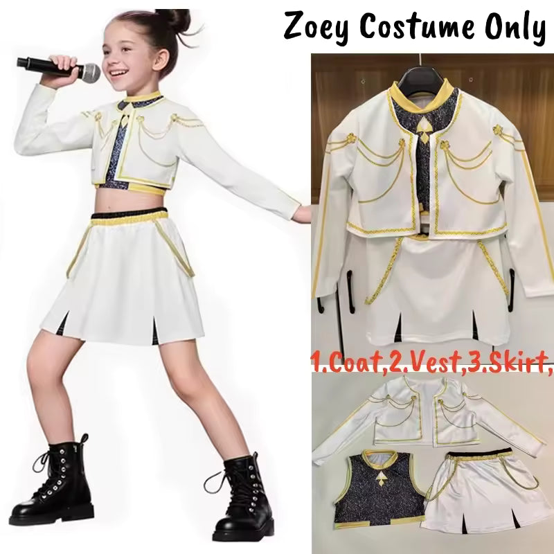 Kids K-Pop Demon Hunters Zoey Rumi Mira Costume Fancy Dress Cosplay (Copy)