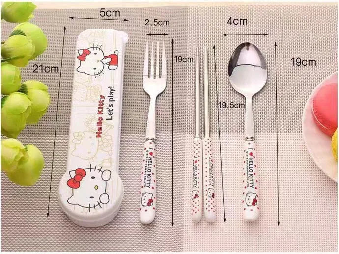 Sanrio Tableware Hello Kitty , Doremon  Set