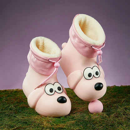 Cheerful Mario Cute Children Rain/Winter Puppy Boots