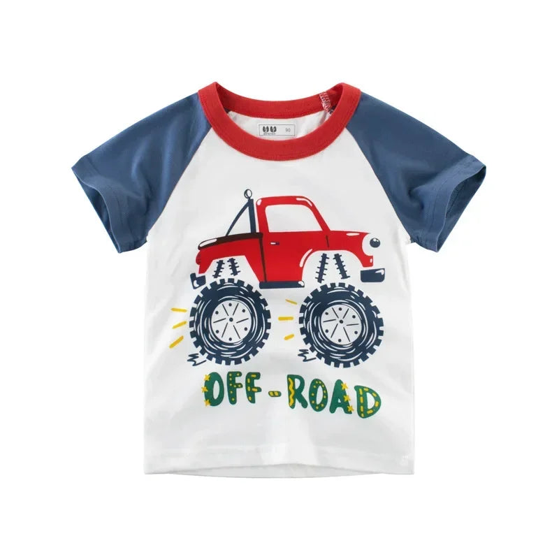 Summer Children 3D Animal Printing Tees