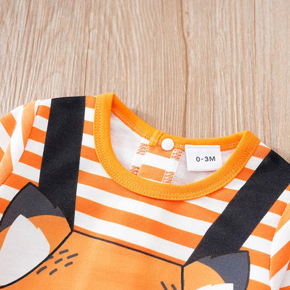 Cute Fox Print Comfortable And Soft Baby Jumpsuit