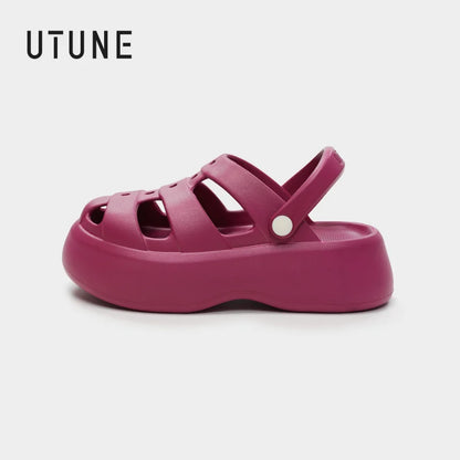 UTUNE-Astronomy Gladiator Flat Bottomed Roman Sandals