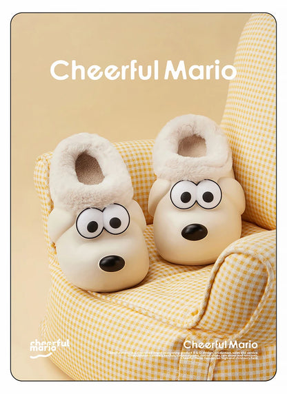 Cheerful Mario Children's Winter Cotton Waterproof Puppy Shoes