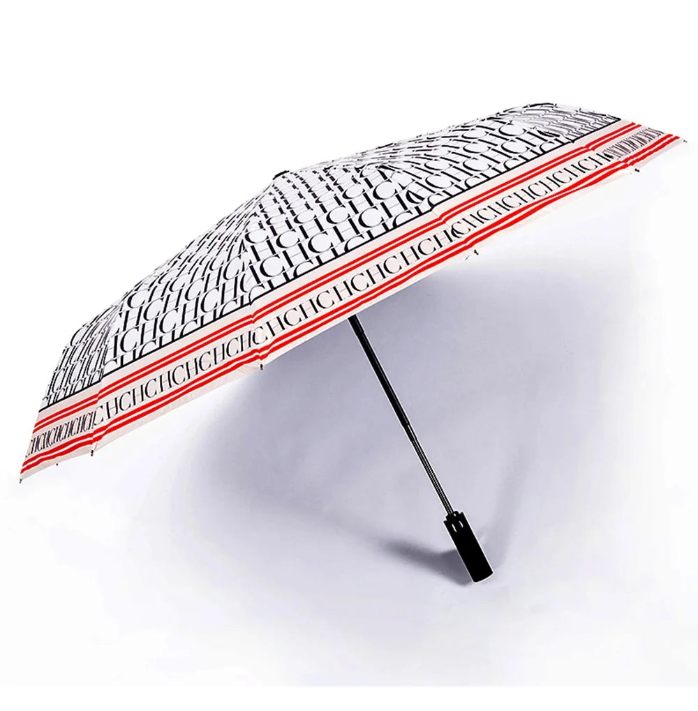 CH Alphabet Print Design Simple Style Umbrella