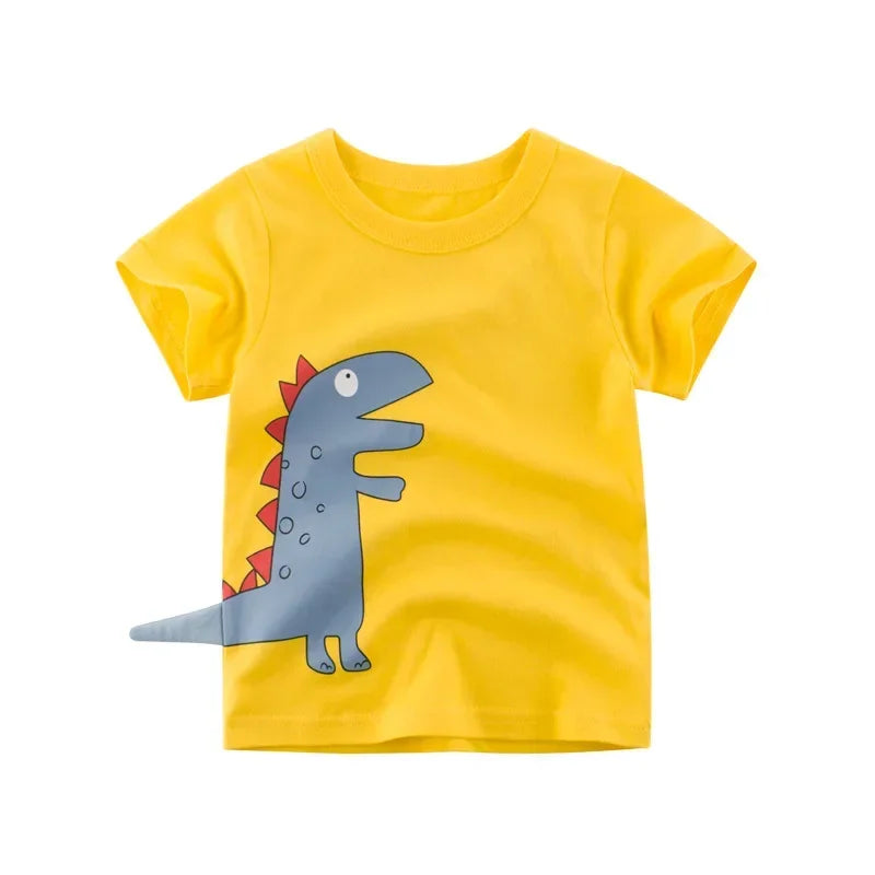 Summer Children 3D Animal Printing Tees