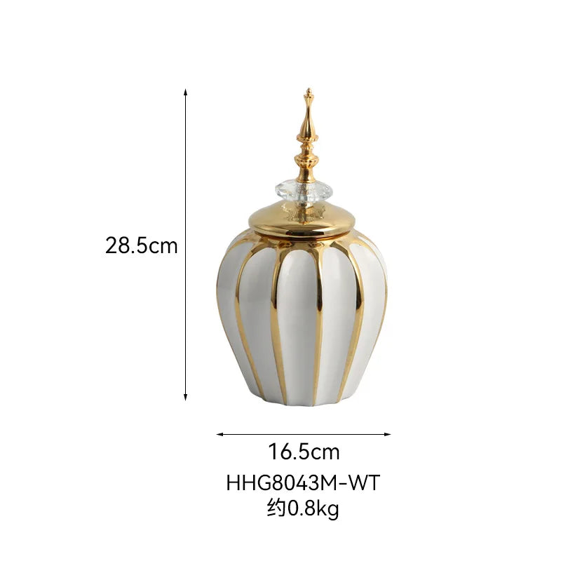Home Decor Universal Storage Jar Luxury Ceramic Vase Ornaments