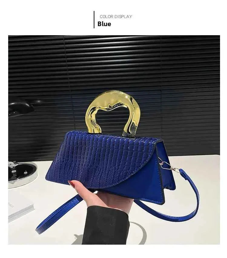 Women Crocodile Pattern Crossbody Handbag