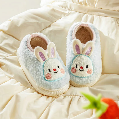 Cheerful Mario New Style Children Winter Cotton Warm Bunny Shoes