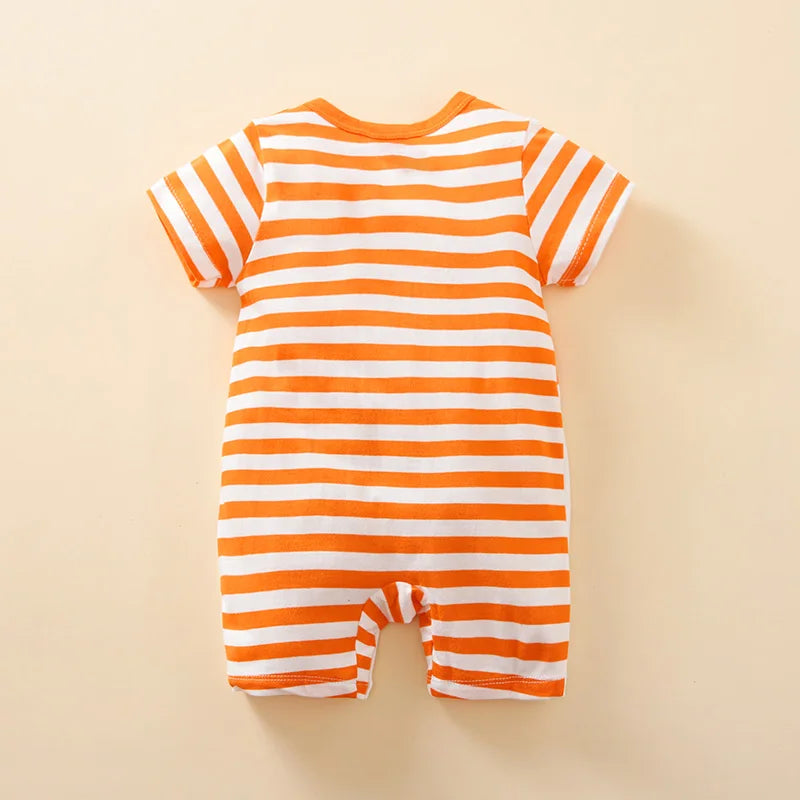 Summer Cute Fox Print Cotton Comfortable Short Sleeve Baby Bodysuit