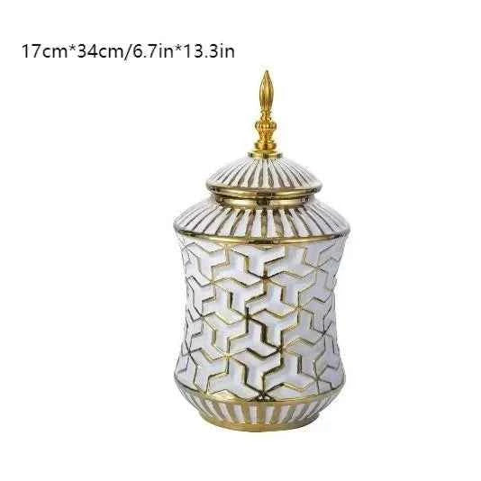 Luxury Ceramic Jar Home Decorative Vase Ornaments