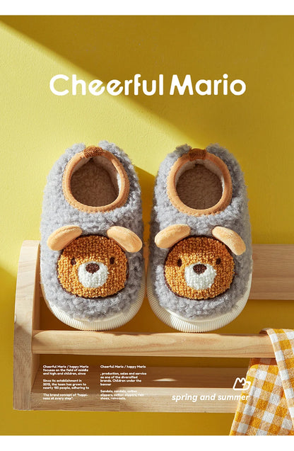 Cheerful Mario New Style Children Winter Cotton Warm Bunny Shoes