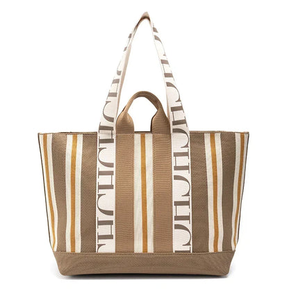 CH Casual Stripe Splicing Trend Shoulder Bag