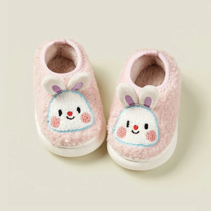 Cheerful Mario New Style Children Winter Cotton Warm Bunny Shoes