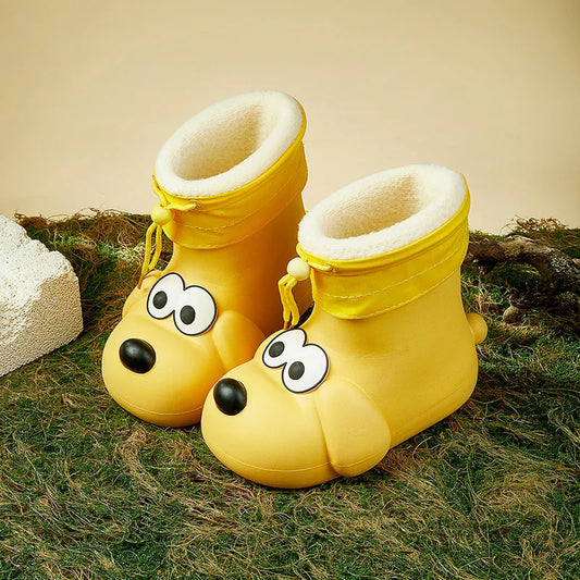 Cheerful Mario Cute Children Rain/Winter Puppy Boots