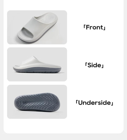 UTUNE Men's Colorblock Thick-Soled Slippers Ergonomic Design