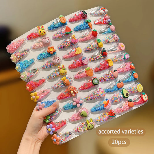 20 Random Stylish Shaker Snap Hair Clips - Itzy bitsy