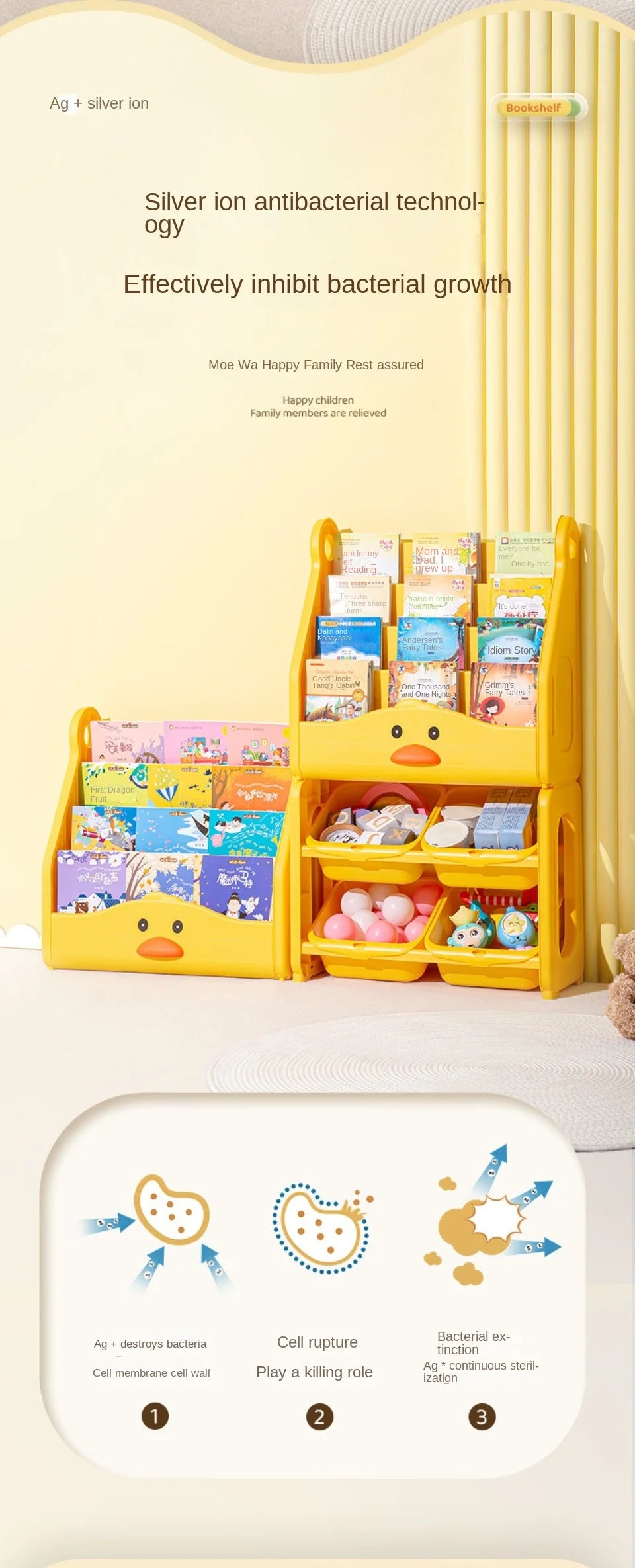 Kids Cute Book Shelving and Organizer