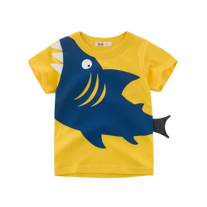 Summer Children 3D Animal Printing Tees