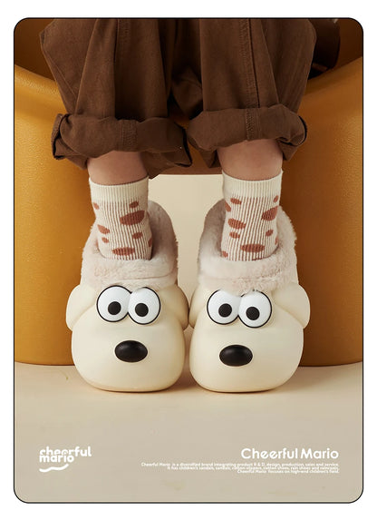 Cheerful Mario Children's Winter Cotton Waterproof Puppy Shoes