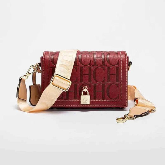 Fashion Solid Colour Printed Head Bag Design Women's Shoulder Bag Luxury Brand Model Metal Accessories Buckle Monogram Print