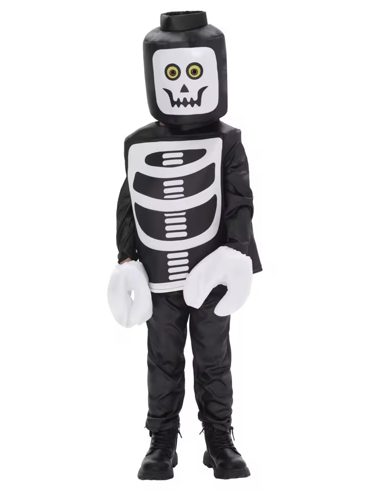 2025 New Arrival Unisex Boys Brick Lord Vampire Costume Kids Monster Fighter Halloween Suit Cosplay Child Brick Skeleton Costume