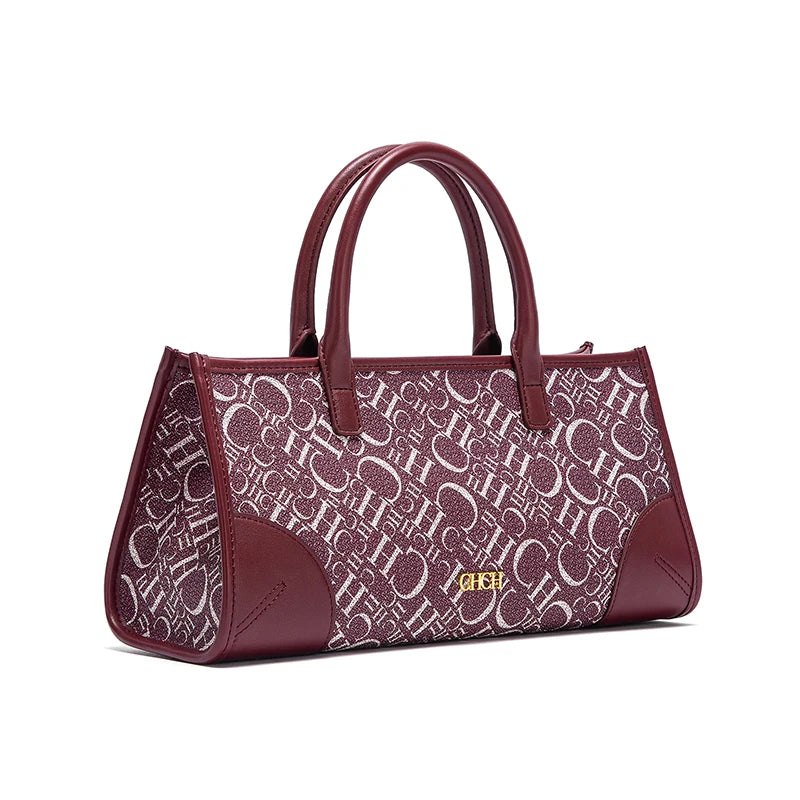 CH Spring Wine Red Business Handbag