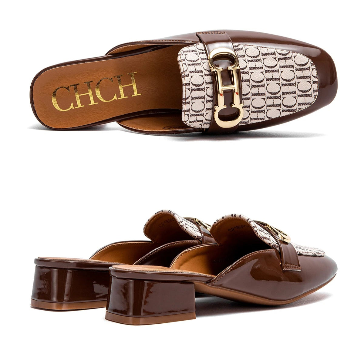 CHCH Buckle Mules Ladies Slip-on Loafers