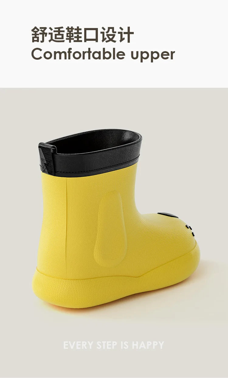 Cheerful Mario Rain Boots Shoes -Cute Puppy