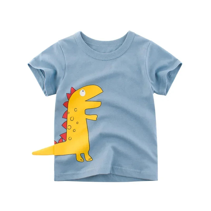 Summer Children 3D Animal Printing Tees