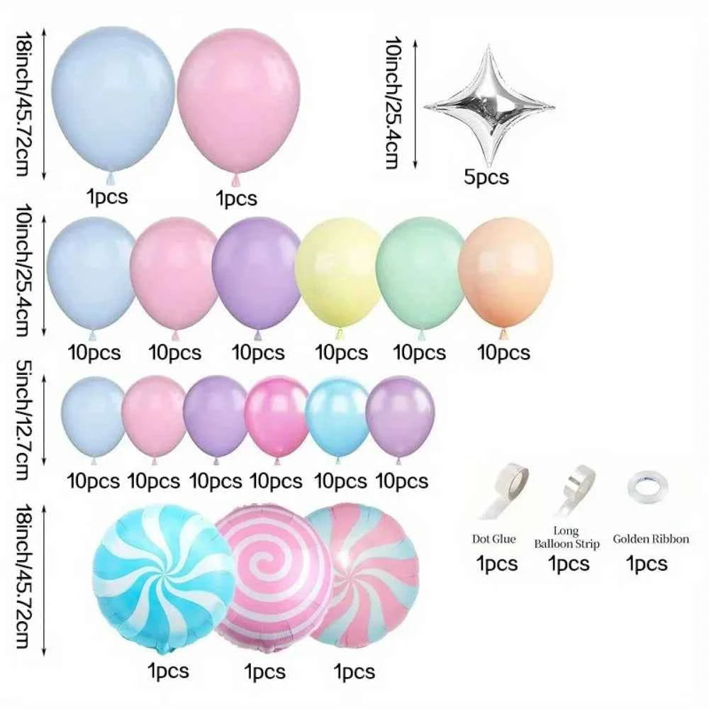 133PCS Donut Themed Balloon Wreath Arch Kit for Parties