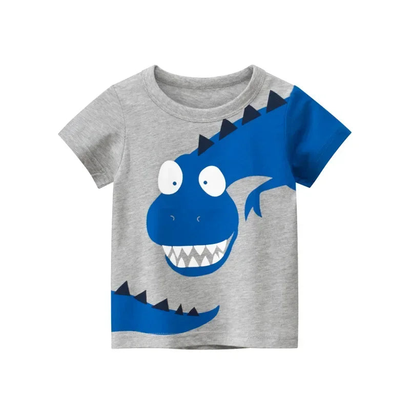 Summer Children 3D Animal Printing Tees