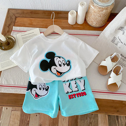 Disney / Marvel Cartoon Outfit - Short Sleeve Tees + Shorts Set