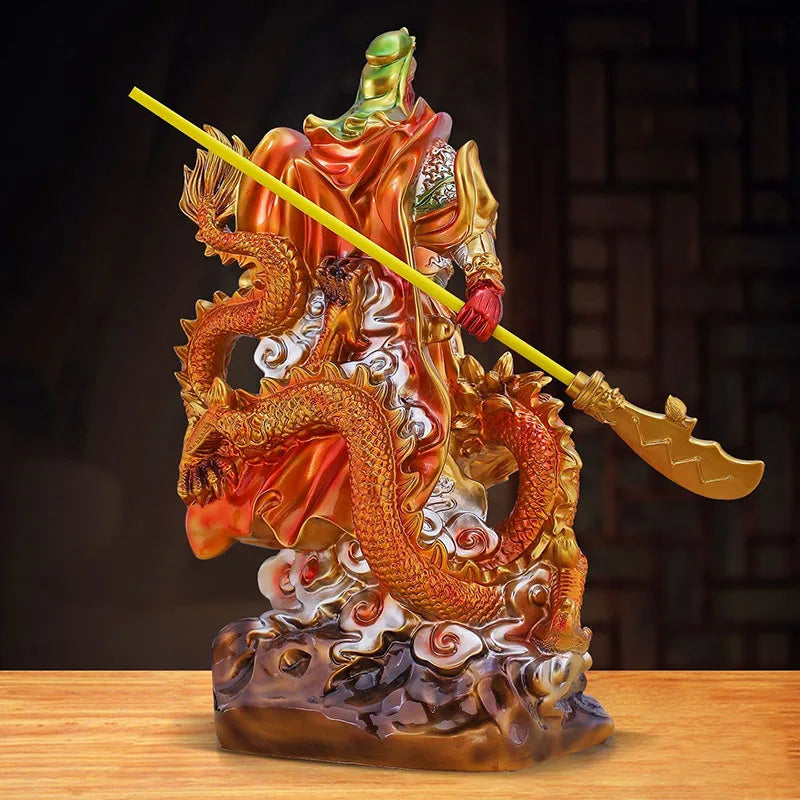 Guan Gong Fortune Statue Feng Shui Resin Ornaments