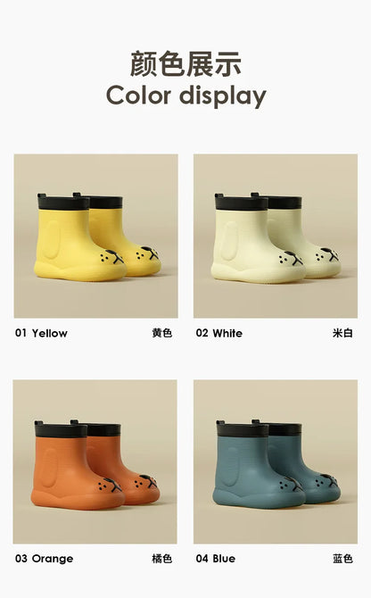 Cheerful Mario Rain Boots Shoes -Cute Puppy