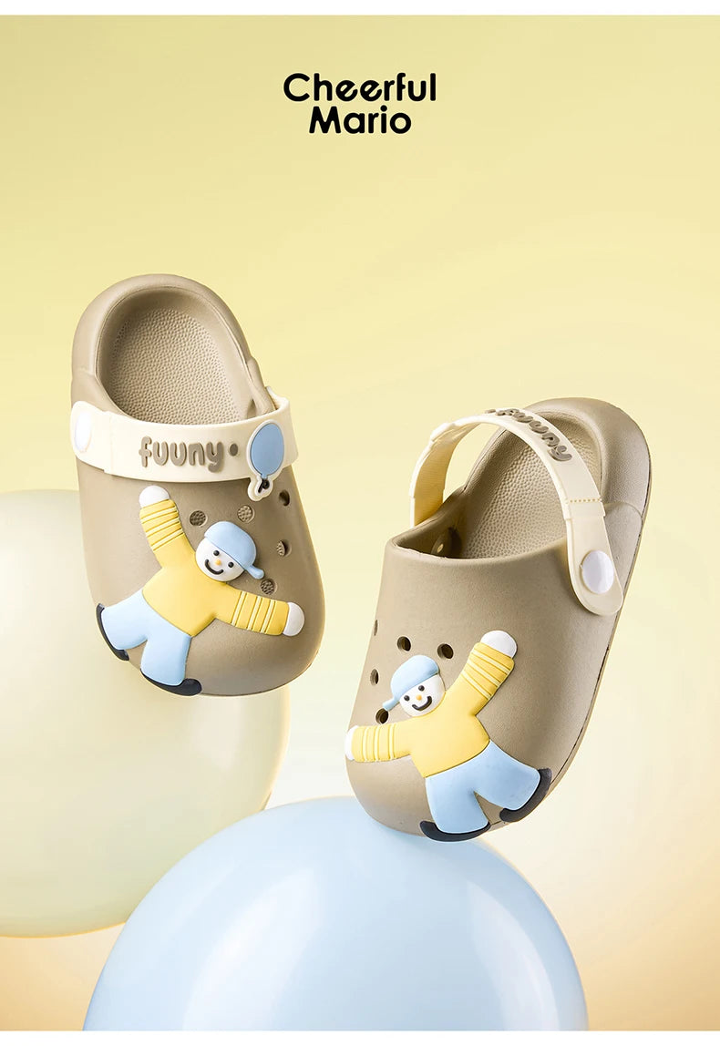 Cheerful Mario Children Outdoor Slippers - FUNNY