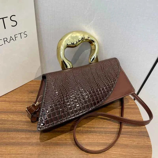 Women Crocodile Pattern Crossbody Handbag