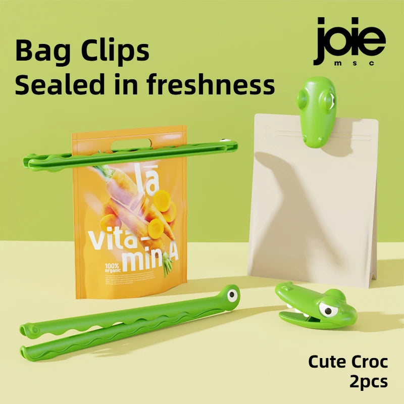 Joie Crocodile Kitchen Accessories - Cleaning Brush, Bag Clip, Peeler, Knife