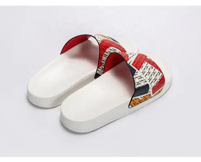 CH Luxury Classic Letter Printed Women's Flip Flops