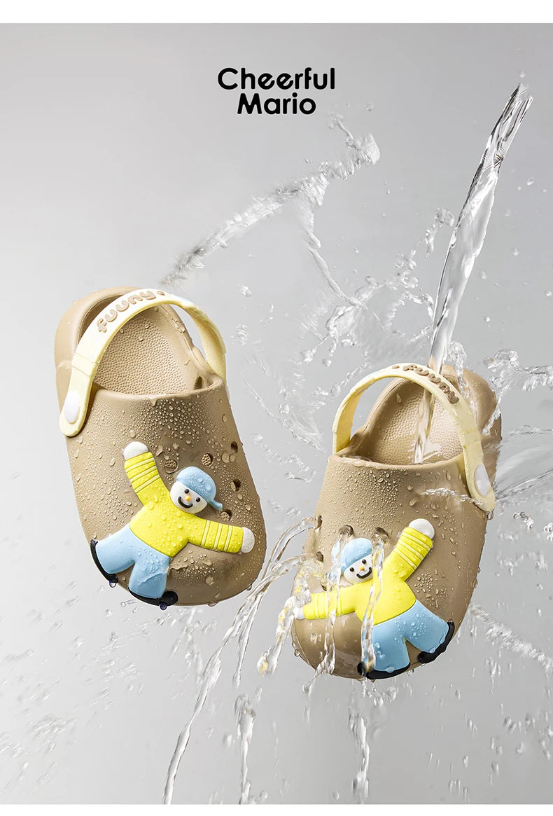 Cheerful Mario Children Outdoor Slippers - FUNNY