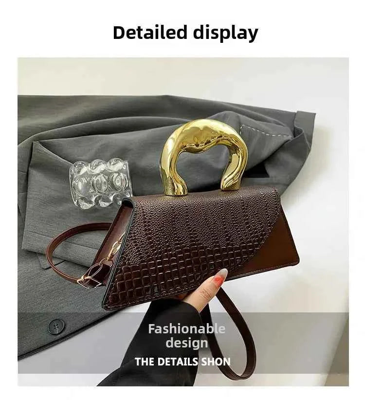 Women Crocodile Pattern Crossbody Handbag