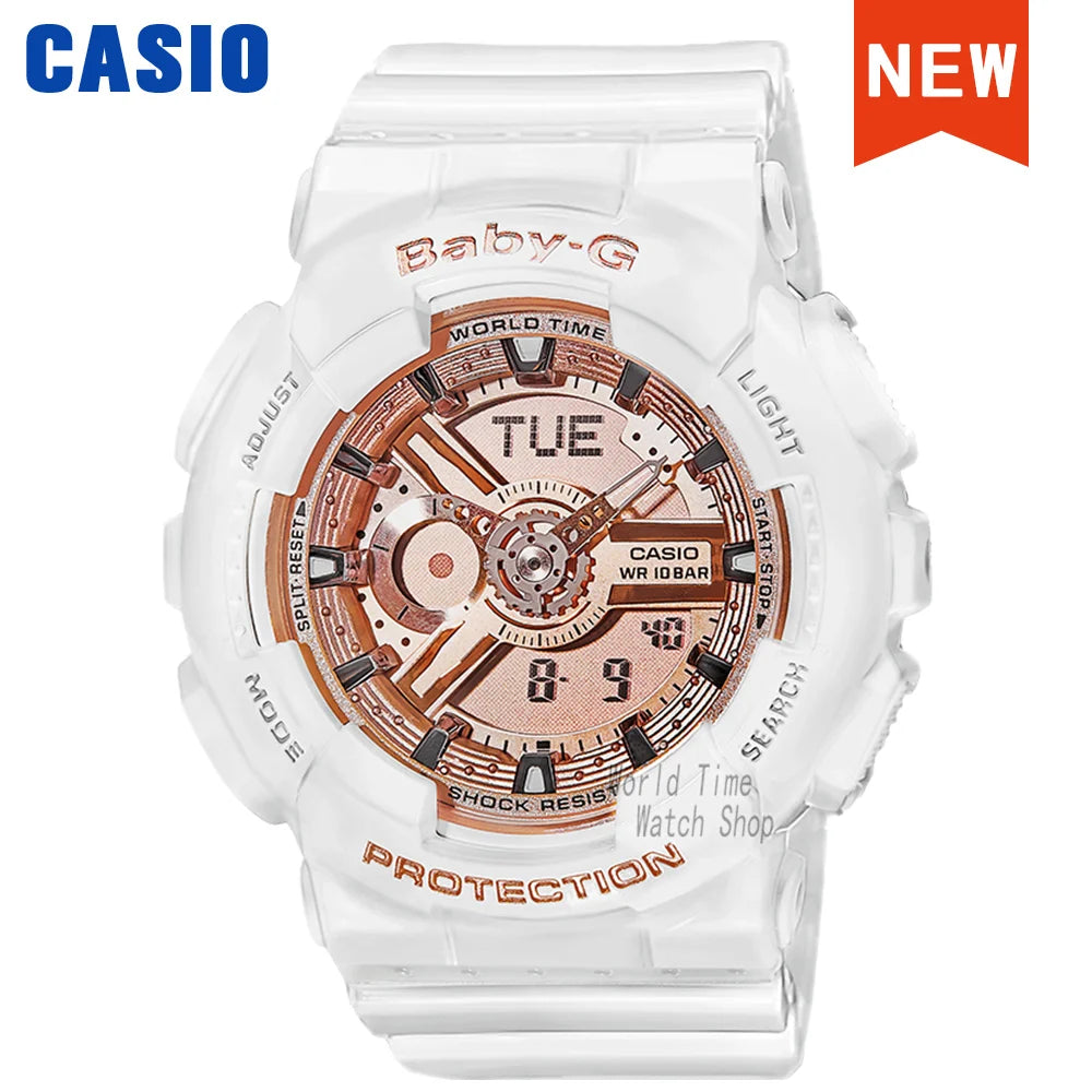 CASIO BA110X-7A1 Women White Analog/Digital Watch with White Band