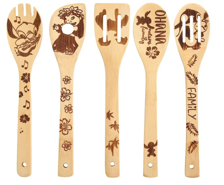 5PCS Disney Mickey Minnie Kitchen Utensils