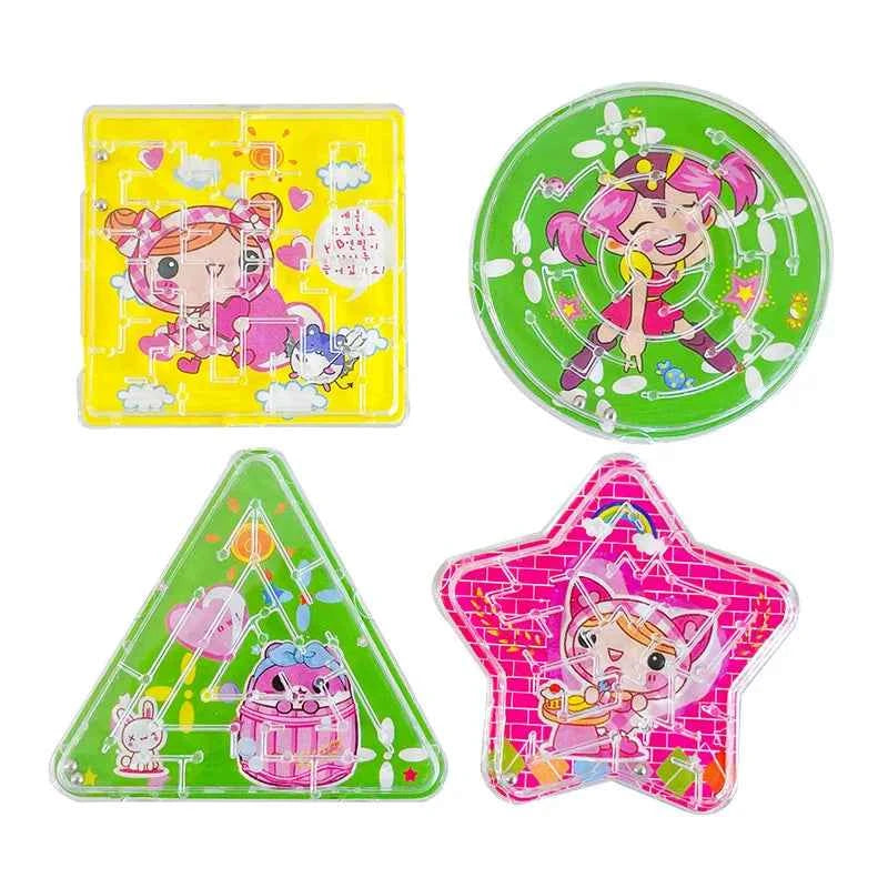 15Pcs Cartoon Animal Beads Ball Maze Puzzle Toys for Kids Birthday Party Favors Goodie Bag Pinata Fillers School Carnival Prizes