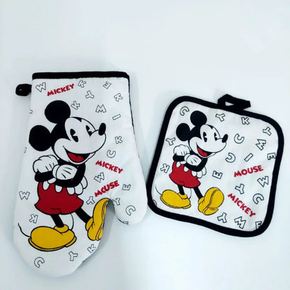 2pcs Disney Mickey Mouse Oven Gloves Coaster