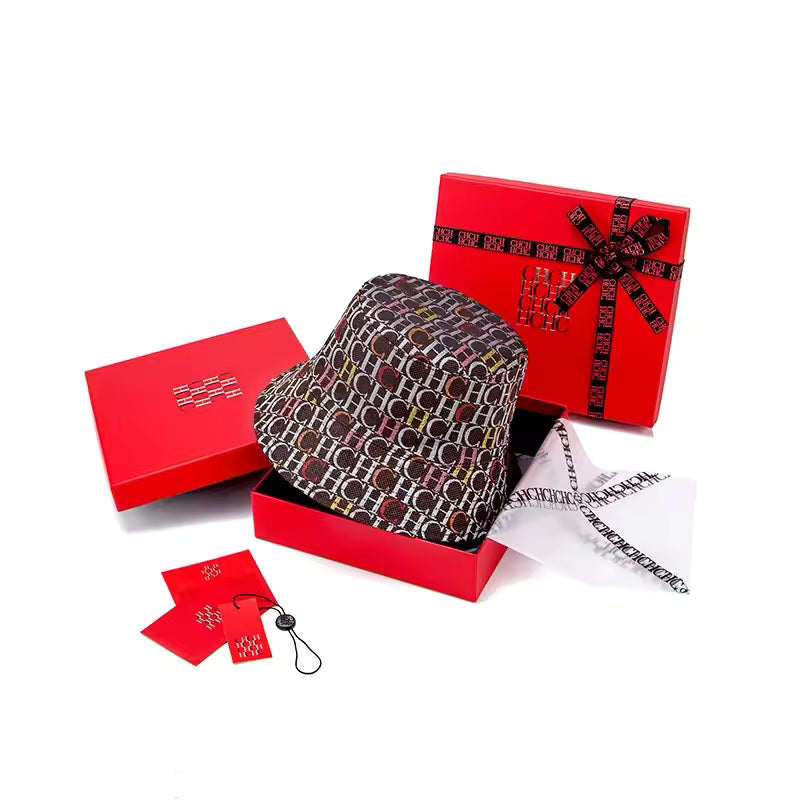 CH Fashion Bucket Hat Brand Creative Versatile Classic Style Brand Monogram Logo Printing Casual Play Wear Hat