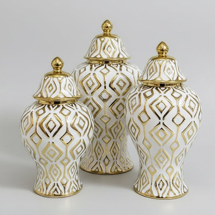 Elegant Ceramic  Vase, Decorative Universal Jar Ornament