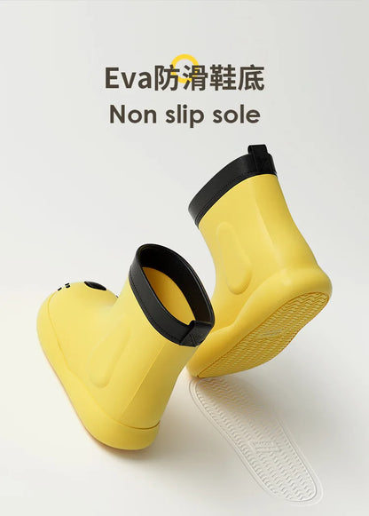 Cheerful Mario Rain Boots Shoes -Cute Puppy