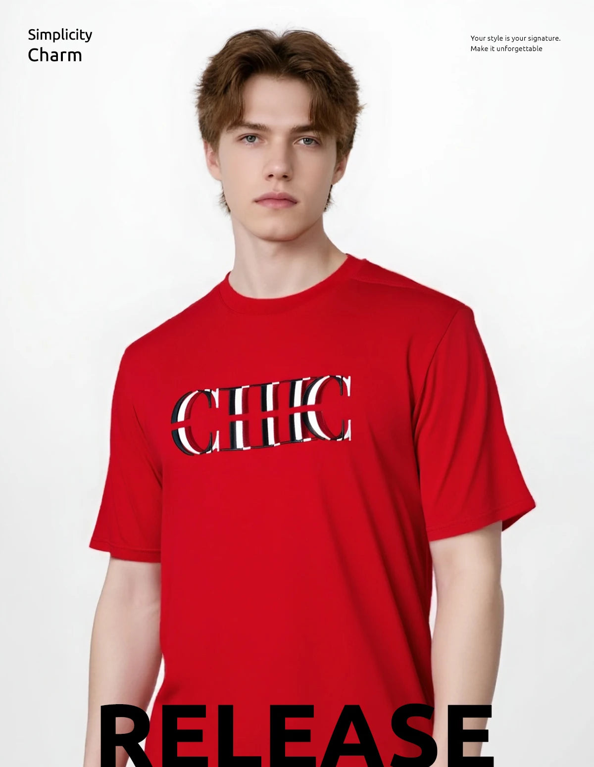 CH Pullover Men T Shirts Appliqué