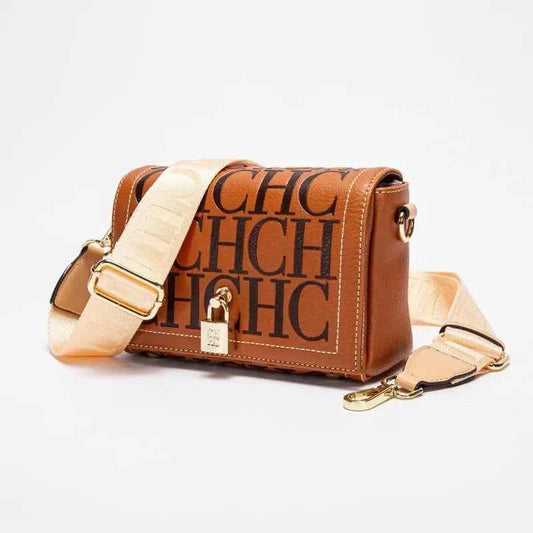 Fashion Solid Colour Printed Head Bag Design Women's Shoulder Bag Luxury Brand Model Metal Accessories Buckle Monogram Print