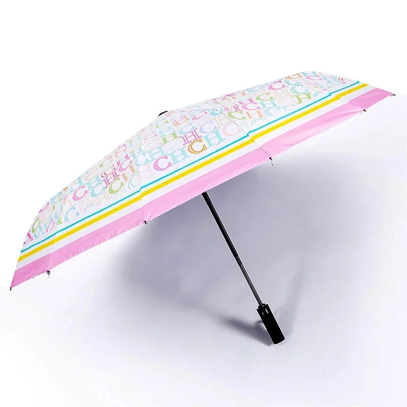 CH Alphabet Print Design Simple Style Umbrella